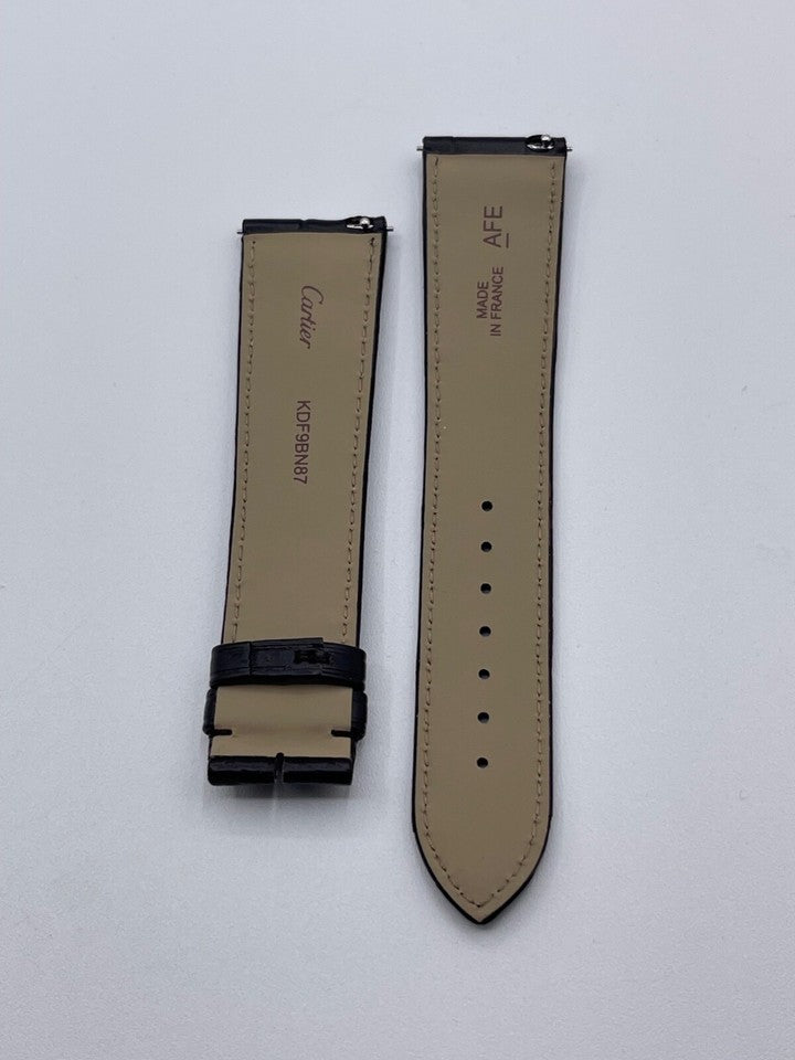 Cartier Tank LC GM+ cinturino pelle alligatore marrone brown leather KDF9BN87 21/18 mm