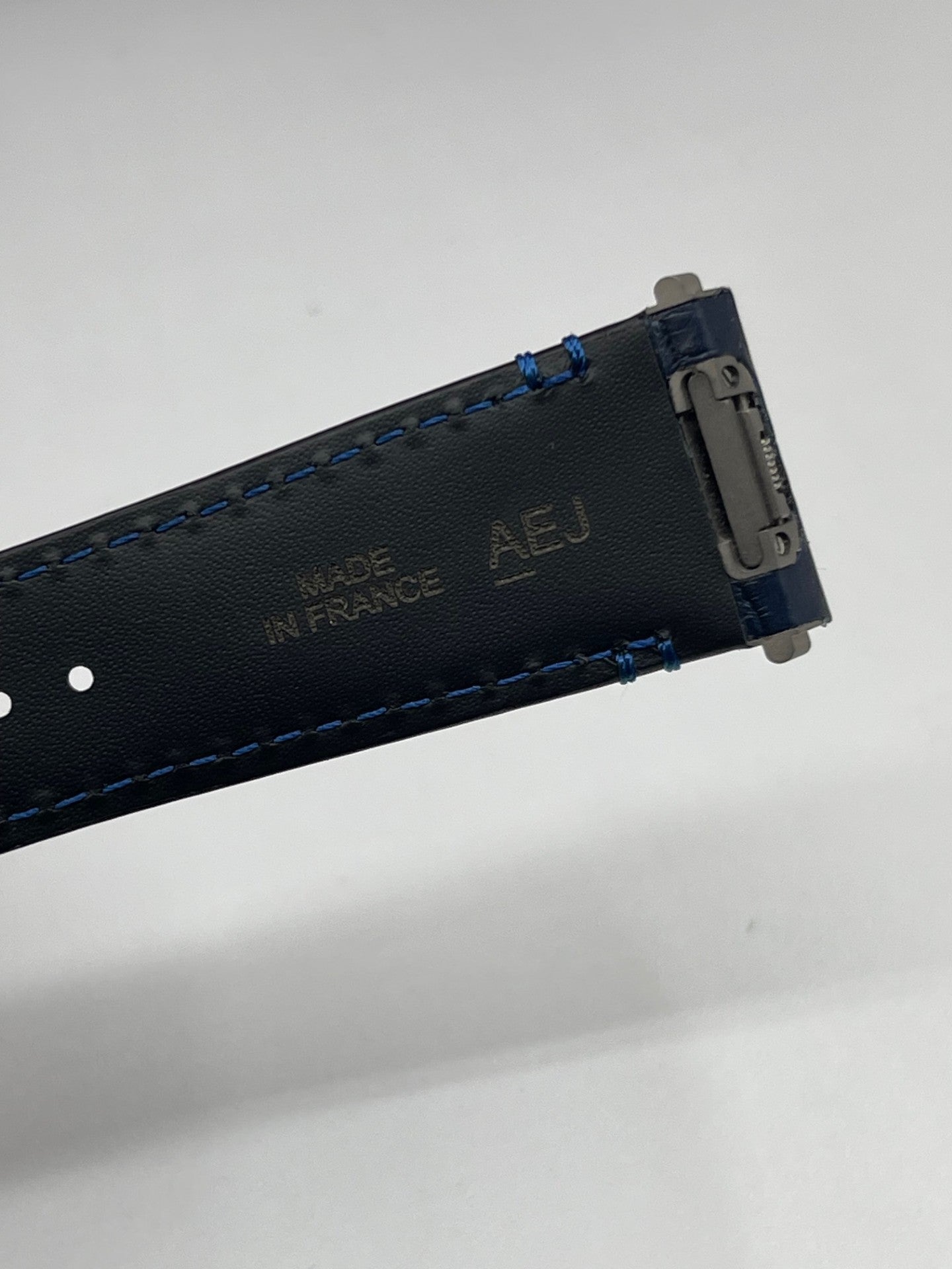 Cartier Santos Watch Strap Blue Alligator Leather KDAULABU 21/18mm