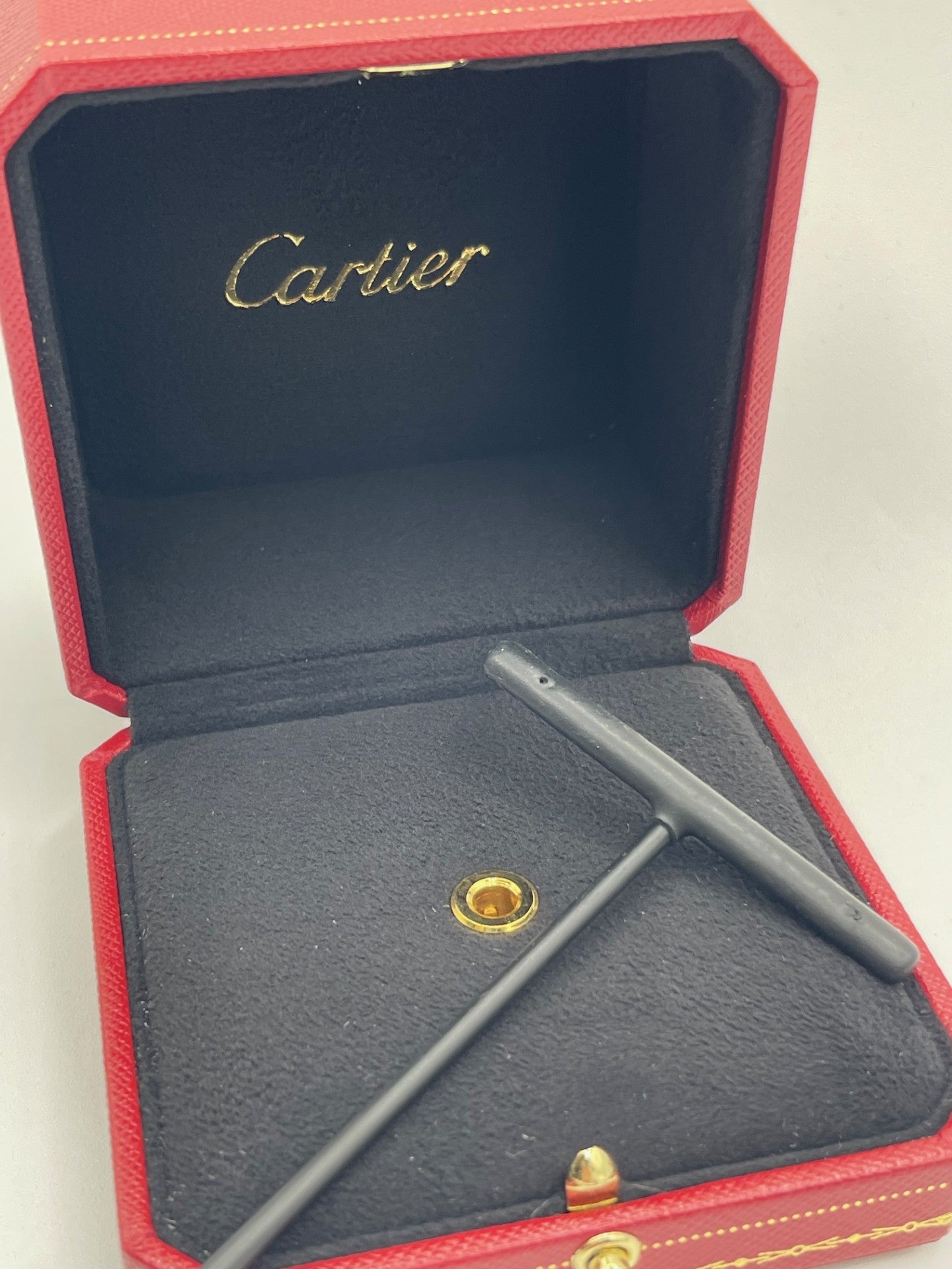 Cartier pendant earrings display box