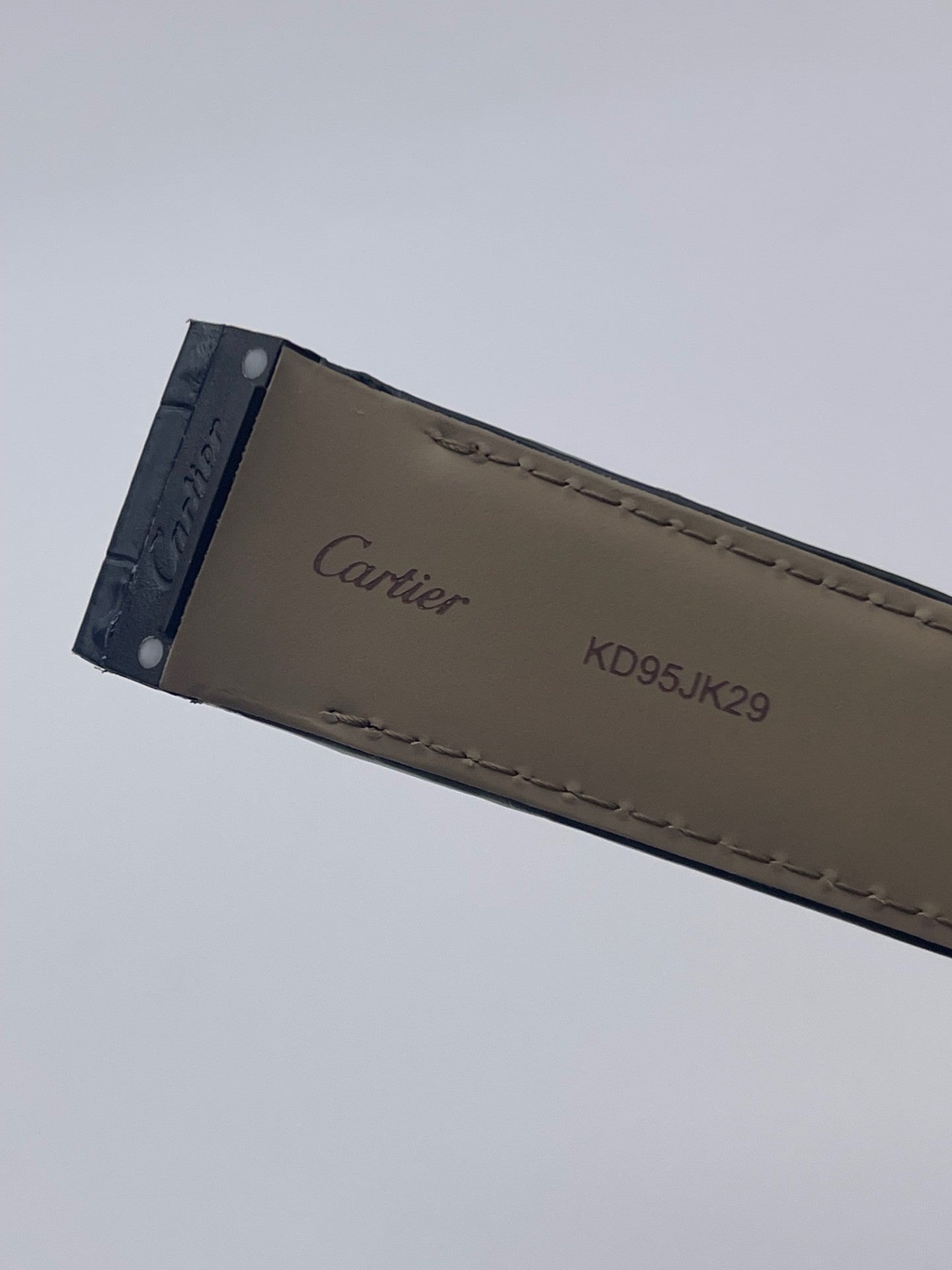 Cartier Santos 100GM Brown Alligator Strap KD95JM52 23/21mm