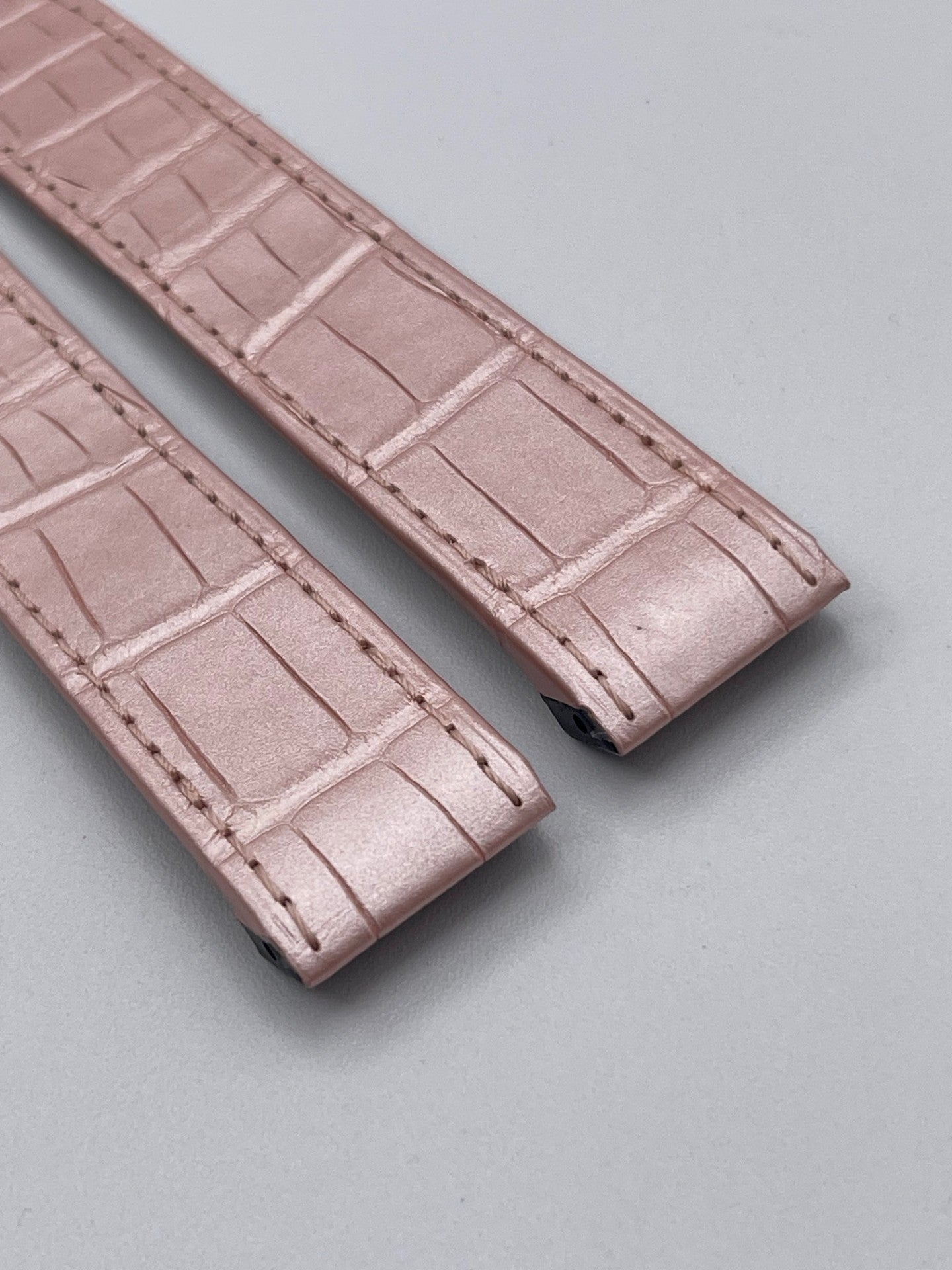 Cartier Santos 100MM cinturino alligatore rosa rose KD1M9Y52 20/18mm