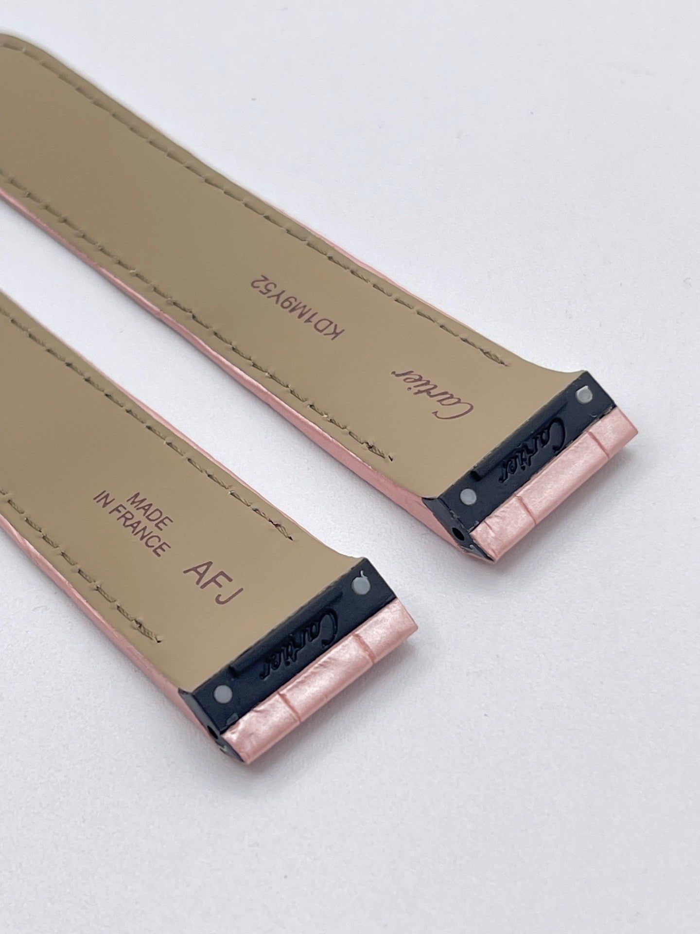 Cartier Santos 100MM cinturino alligatore rosa rose KD1M9Y52 20/18mm