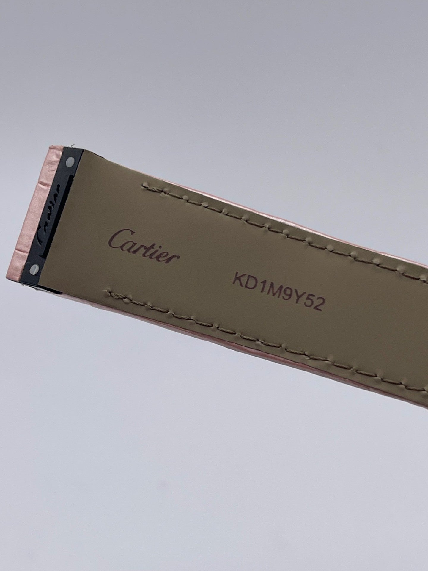 Cartier Santos 100MM cinturino alligatore rosa rose KD1M9Y52 20/18mm