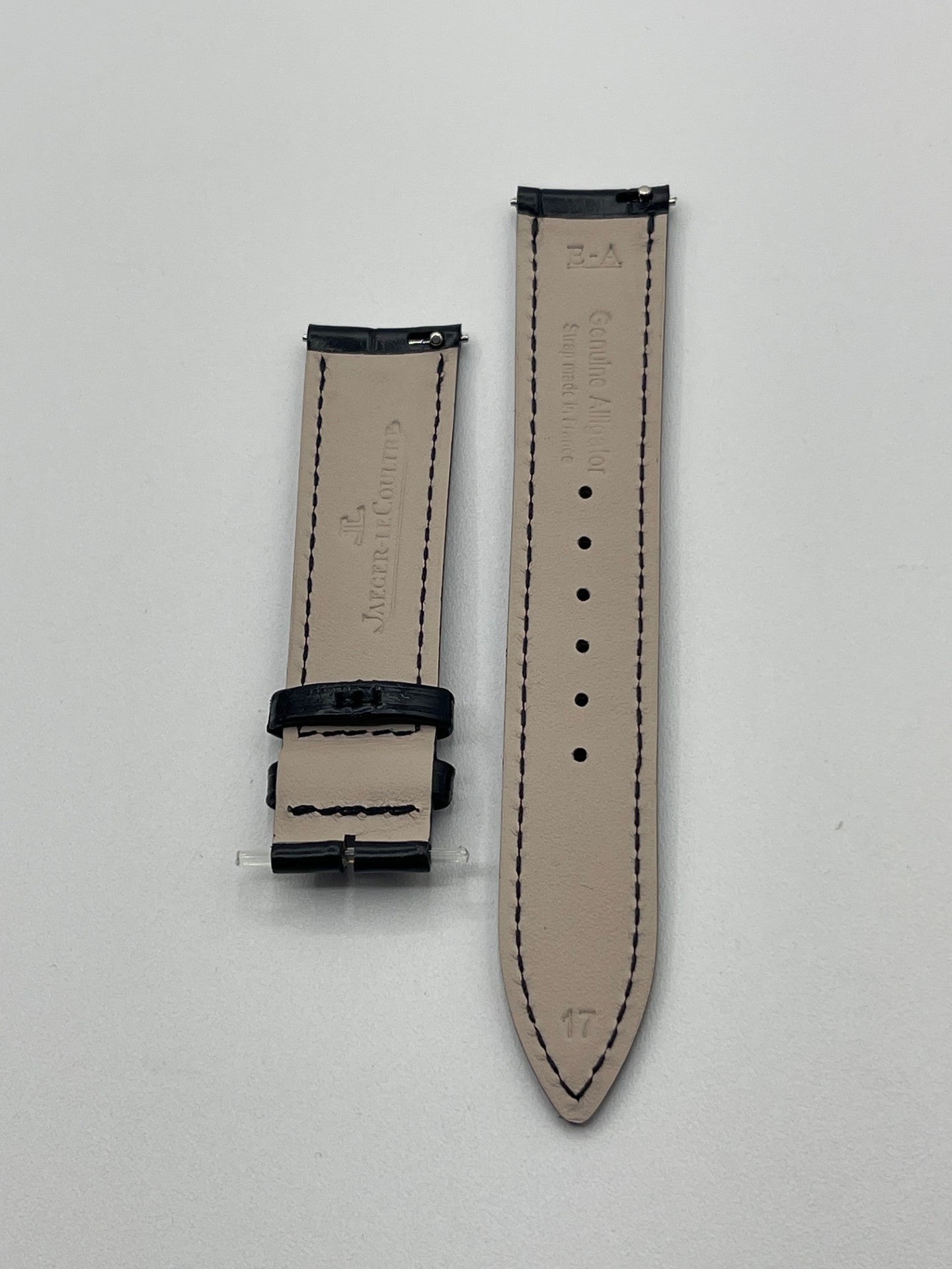 Jaeger Le-Coultre Master Ultra Thin 36 watch strap alligatore nero black 17/16mm