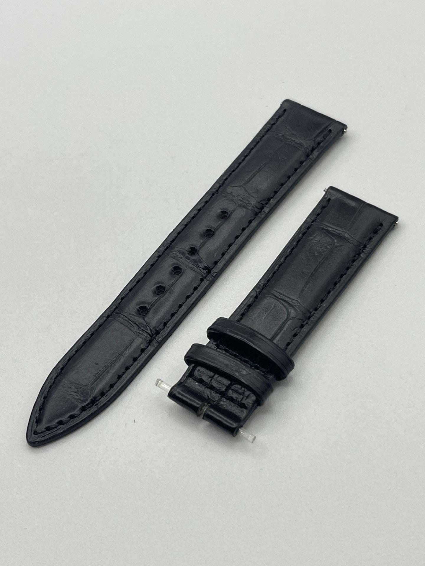 Jaeger Le-Coultre Master Ultra Thin 36 watch strap alligatore nero black 17/16mm