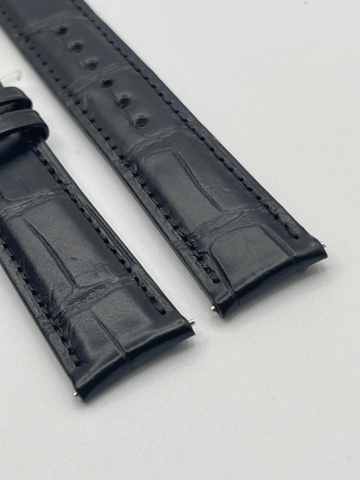 Jaeger Le-Coultre Master Ultra Thin 36 watch strap alligatore nero black 17/16mm