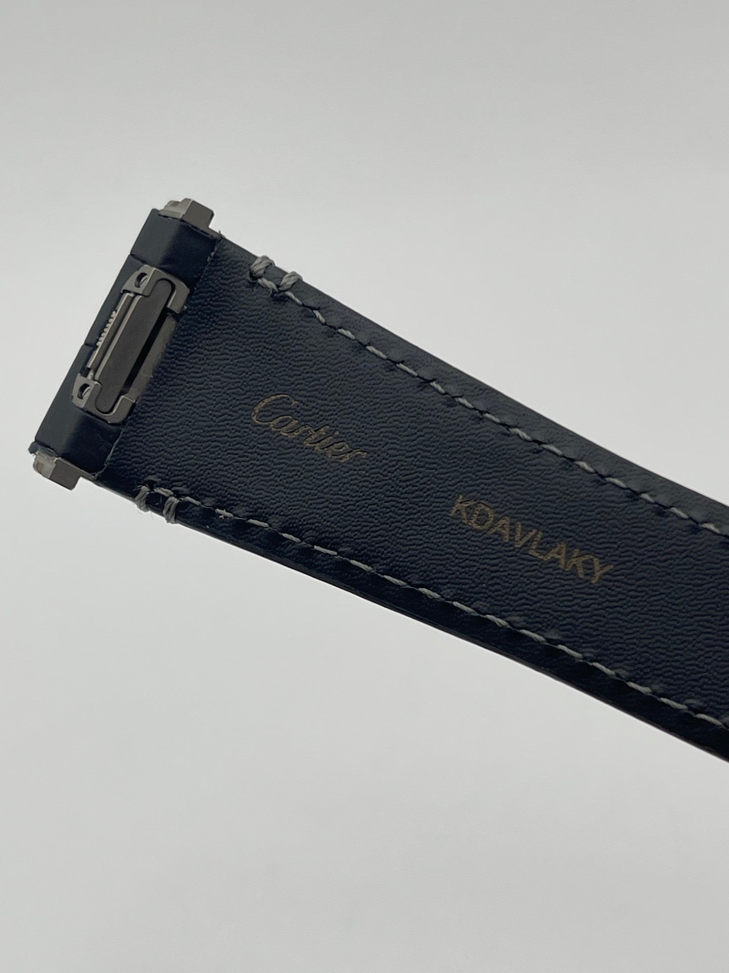 Cartier Santos Watch Strap Grey Alligator Leather KDAVLABY 23/18mm