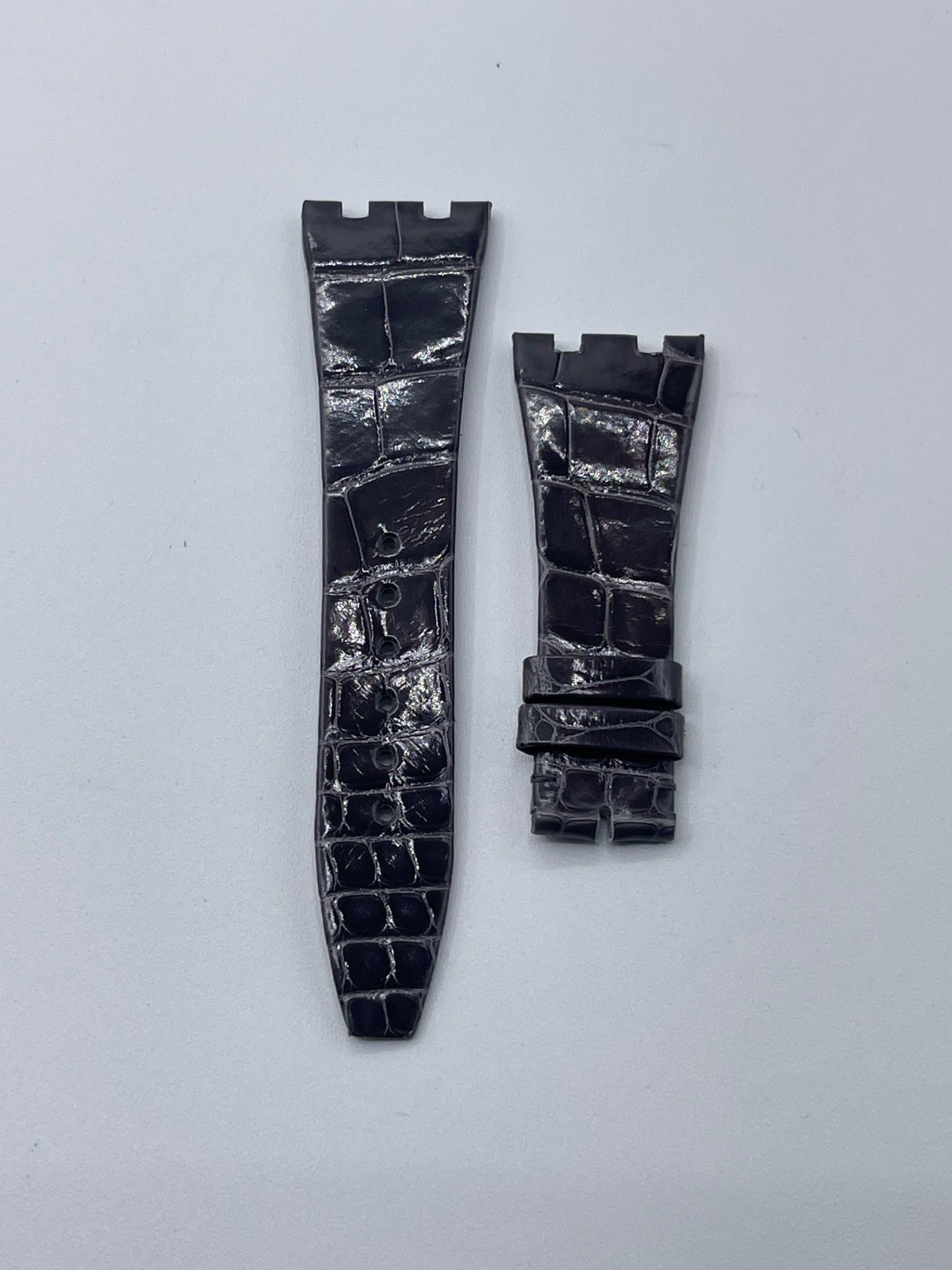 Audemars Piguet Royal Oak lady cinturino alligator strap grigio grey 24/16mm