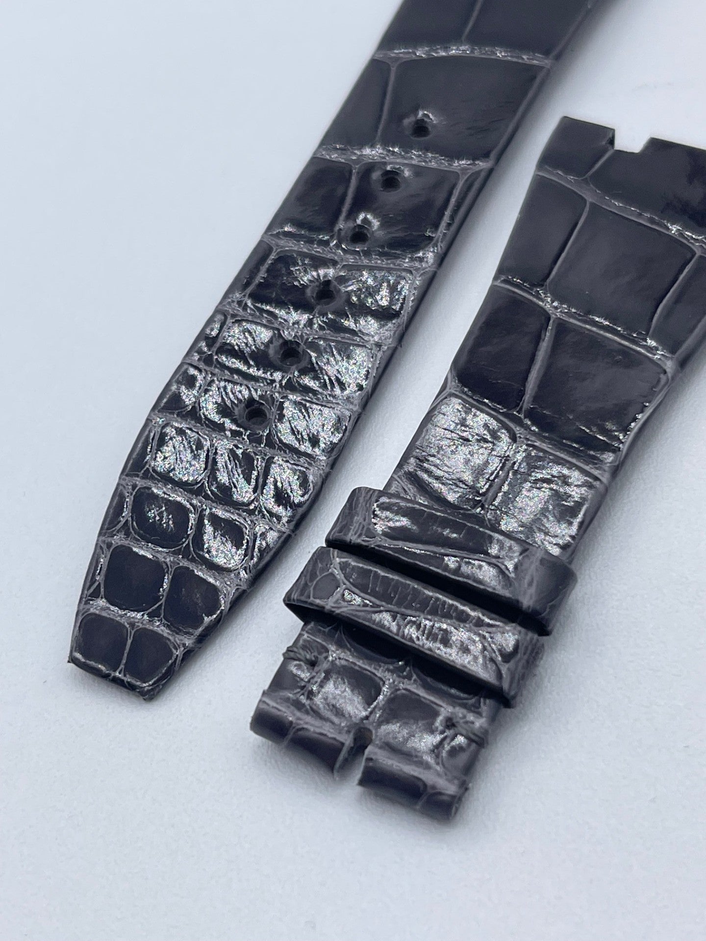 Audemars Piguet Royal Oak lady cinturino alligator strap grigio grey 24/16mm