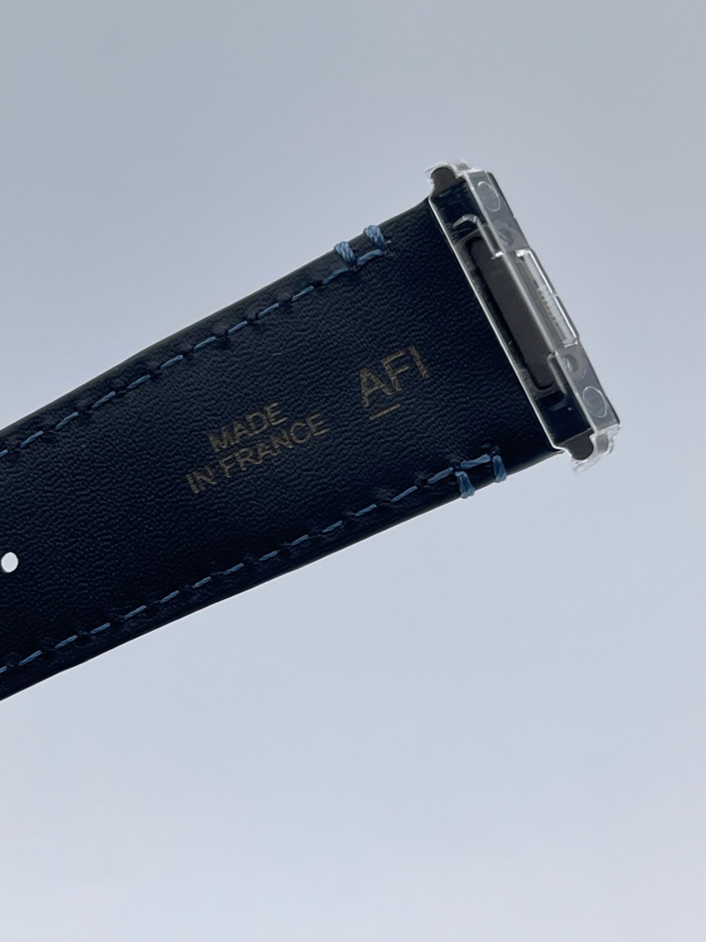 Cartier Santos cinturino watch strap pelle alligatore blu scuro KDAULAHA 21/18mm