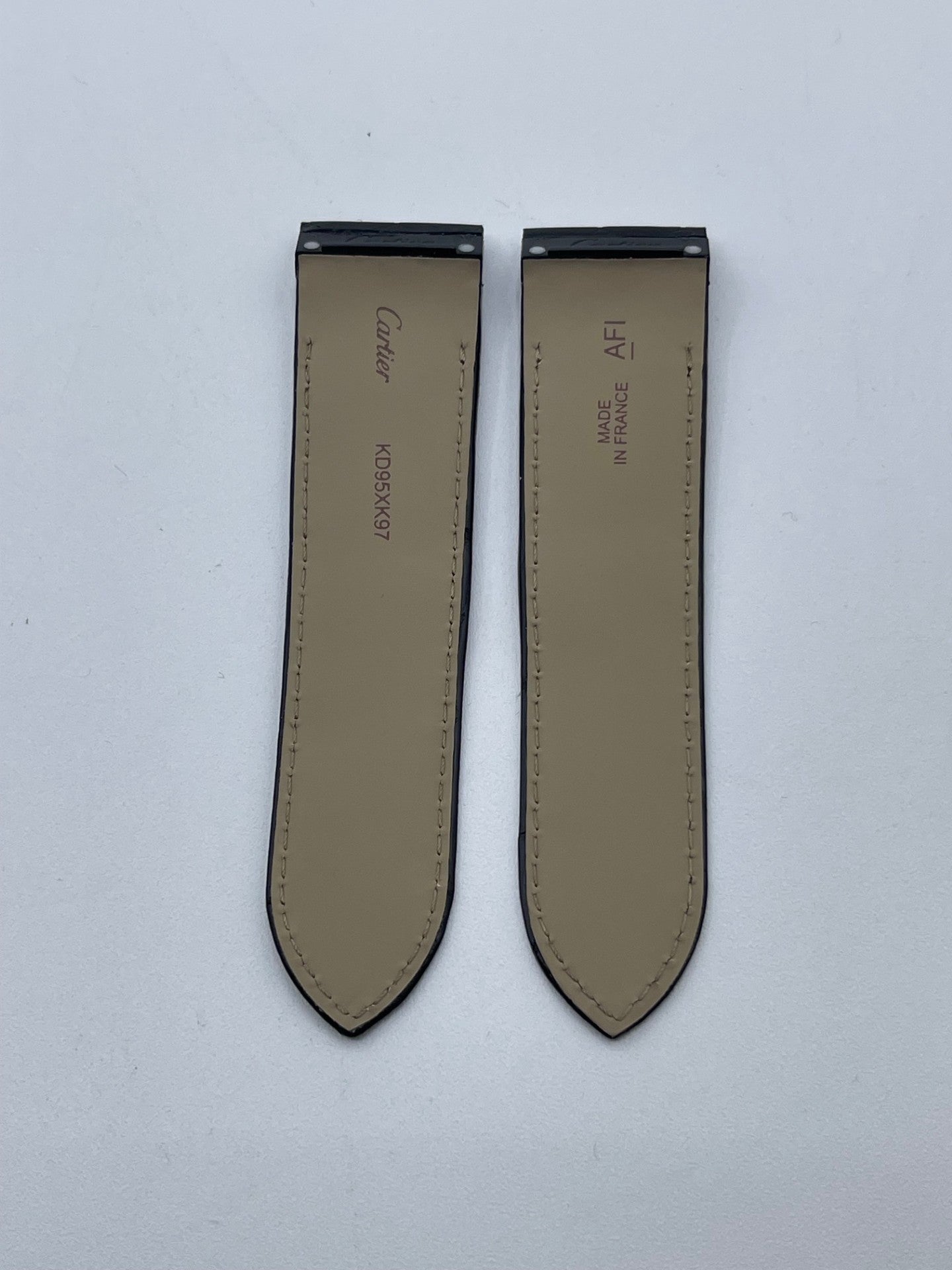 Cartier Santos 100GM Black Alligator Strap KD95JK97 23/21mm