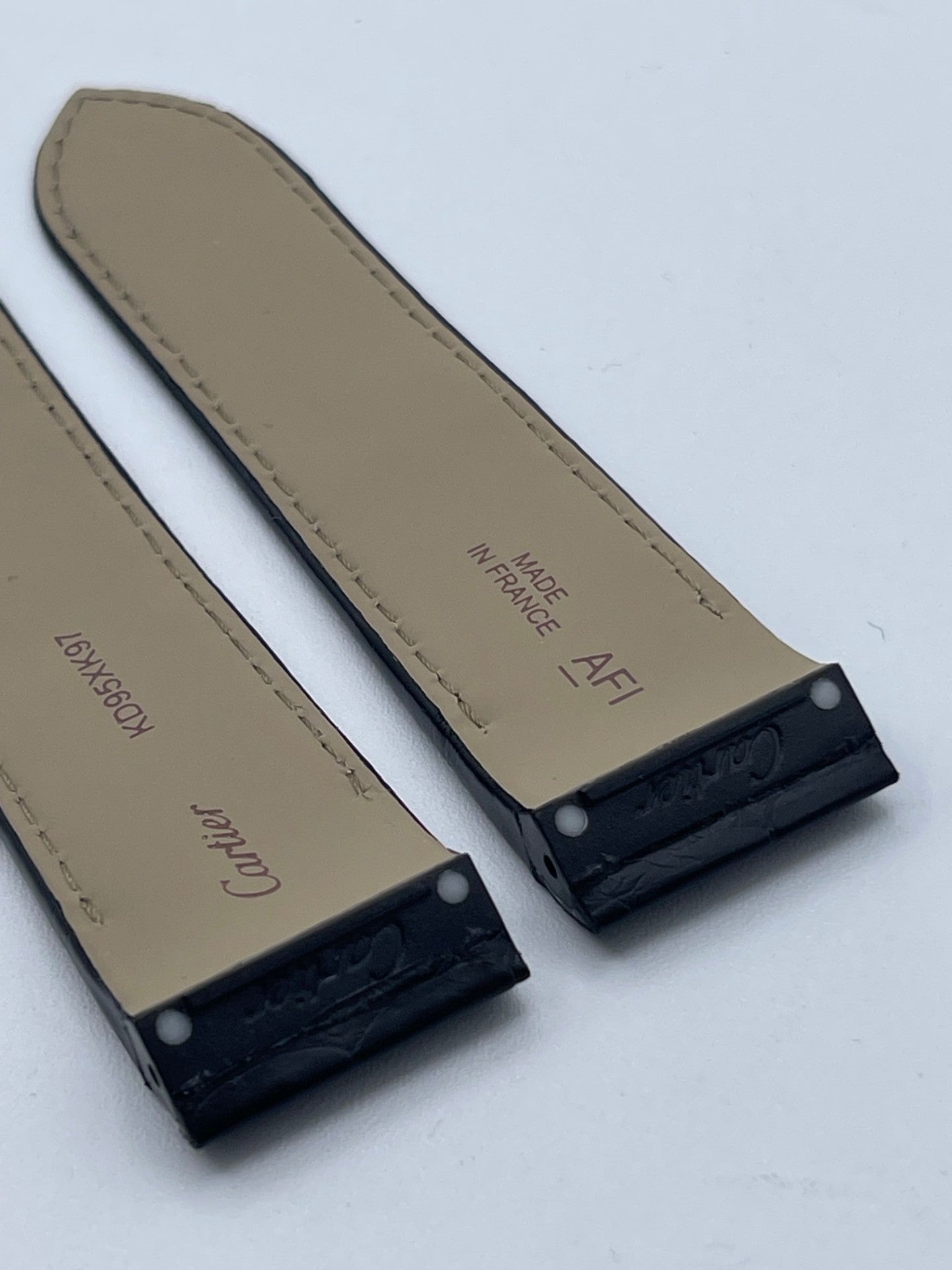 Cartier Santos 100GM Black Alligator Strap KD95JK97 23/21mm