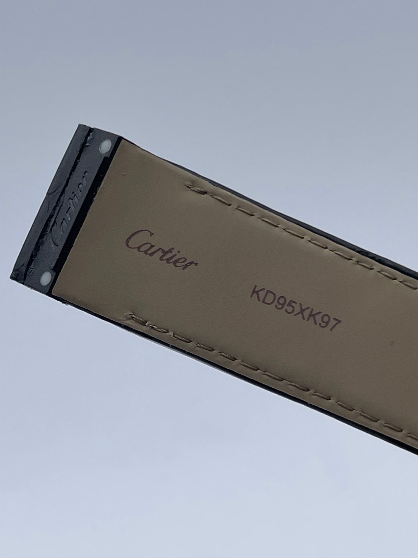 Cartier Santos 100GM Black Alligator Strap KD95JK97 23/21mm