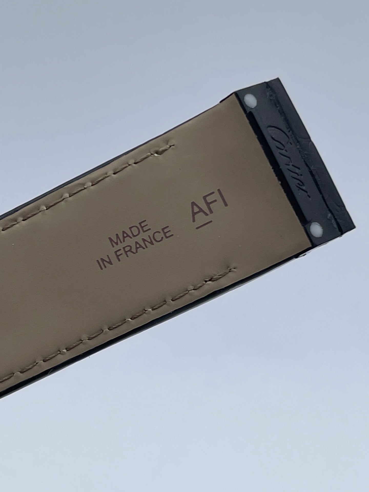 Cartier Santos 100GM Black Alligator Strap KD95JK97 23/21mm