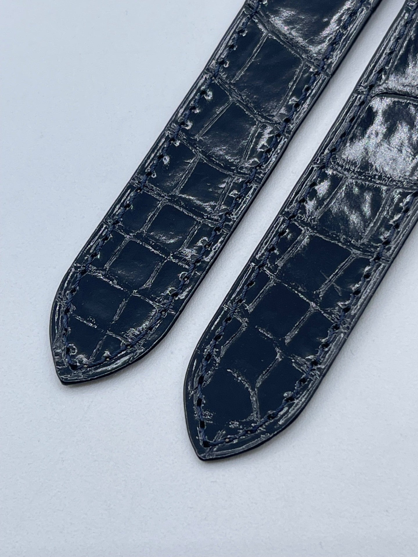 Cartier Santos 100MM Black Alligator Strap KD1M9037 20/18mm